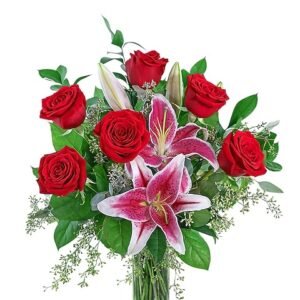 Red Roses and Lilies